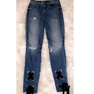 Express- Ankle Legging Super High Rise w/ Ribbon